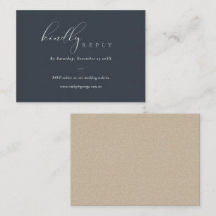 Script Black Navy Online Wedding Website RSVP Informatiekaartje