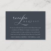 Script Black Navy Recipe Request Vrijgezellenfeest Informatiekaartje (Voorkant)