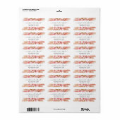 Script Black Pink Floral Return Address Label (Full Sheet)