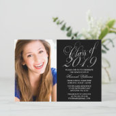 Script Black Silver Photo-Afstuderen Aankondiging (Staand voorkant)