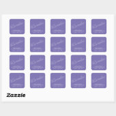 Script Black Soy Vegan Kaarsenmaker Lavendel Vierkante Sticker (Vel)