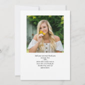 Script Black White 2 Photo Afstuderen Hartelijk da Bedankkaart (Achterkant)