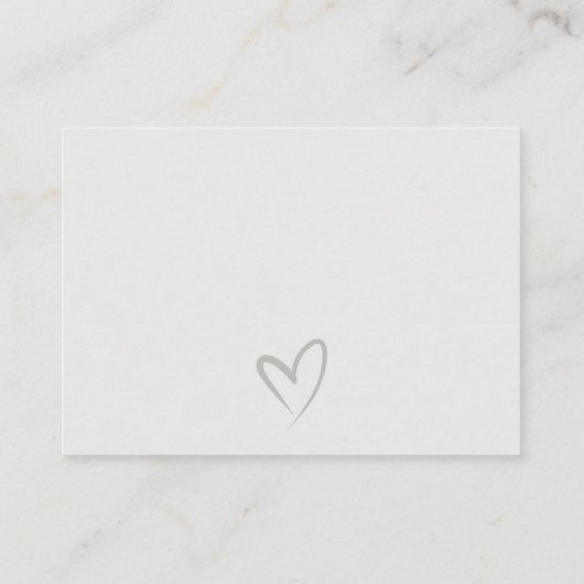 Script Black White Recipe Request Baby shower Informatiekaartje (Achterkant)