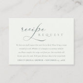 Script Black White Recipe Request Vrijgezellenfees Informatiekaartje (Voorkant)