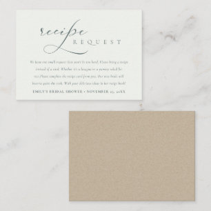 Script Black White Recipe Request Vrijgezellenfees Informatiekaartje