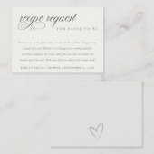 Script Black White Recipe Request Vrijgezellenfees Informatiekaartje (Voorkant / Achterkant)
