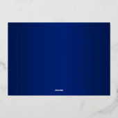 Script Blauw 2026 Foto Afsluitingsfeest Goud Folie Uitnodiging (Achterkant)