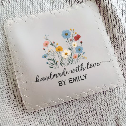 Script Bloem kledinglabel voor handgemaakte artike Grosgrain Lint