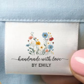 Script Bloem kledinglabel voor handgemaakte artike Grosgrain Lint