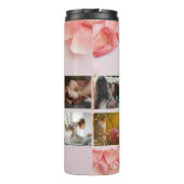 Script Bloem Roze Beste Moeder Ooit Moeder Fotocol Thermosbeker (Achterkant)