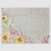 Script Bloemenhortensia's Waterverf salie Tissuepapier (Voorkant)