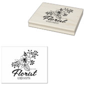 Script Bloemist Zakelijke Verpakking Custom Large Rubberstempel (Gestempeld)
