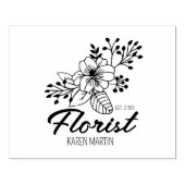 Script Bloemist Zakelijke Verpakking Custom Large Rubberstempel (Afrduk)