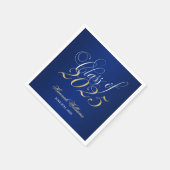Script Blue Gold Class van 2025 Afstuderen Servet (Hoek)
