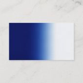 Script Blue White Plain Simple Visitekaartje (Achterkant)