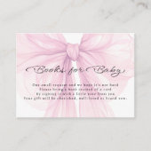 Script Blush Bow Books for Baby Insert Informatiekaartje (Voorkant)