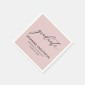 Script Blush Pink Afstuderen Afstuderen Servet (Hoek)