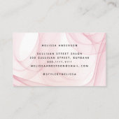 Script Blush Pink Waterverf Gold Foil Heart Visitekaartje (Achterkant)