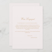 Script Blush Roze Verloving Aankondiging Kaart (Voorkant / Achterkant)