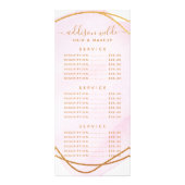 Script Blush Roze Waterverf Goud Cirkel Prijs Reclamekaart (Voorkant)