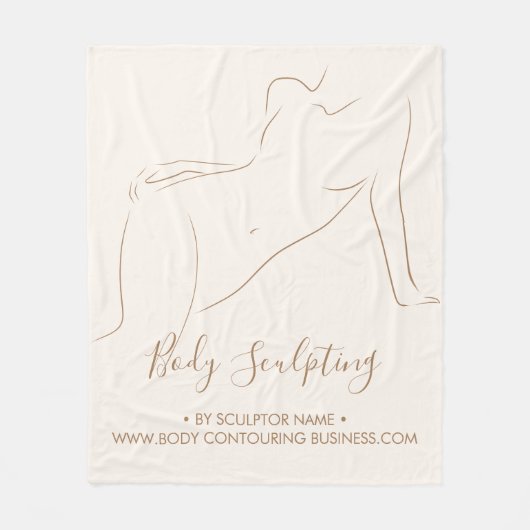 Script Body sculpting contouring tanning esthetic Fleece Deken (Voorkant)
