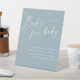 Script Boeken voor Baby Boy Baby shower Reclamebord Met Voetstuk