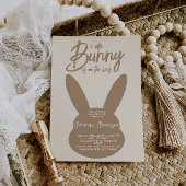 Script Boho Bunny Genderneutraal Baby shower Kaart