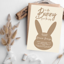 Script Boho Bunny Genderneutraal Baby shower
