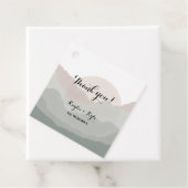 Script Boho Mountain Wedding Anniversary  Bedankjes Labels (In situ)