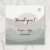 Script Boho Mountain Wedding Anniversary  Bedankjes Labels (Achterkant)