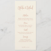 Script Boho Photo Cream Bruiloft Menu Kaart (Voorkant)