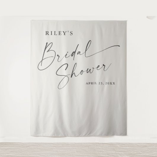 Script Boho Vrijgezellenfeest Photo Booth Achtergr Wandkleed (Voorkant)