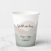 Script Boho Watercolor Berg Jubileum Papieren Bekers (Achterkant)