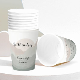 Script Boho Watercolor Mountain Anniversary Papieren Bekers