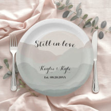 Script Boho Watercolor Mountain