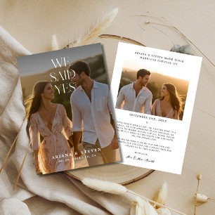 Script Boho We Said Yes Rustieke Trouwfoto Aankondiging