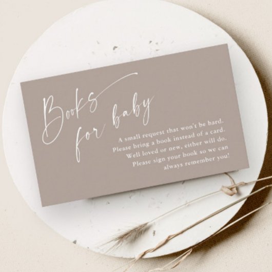 Script Books voor Baby Neutraal Baby shower Informatiekaartje