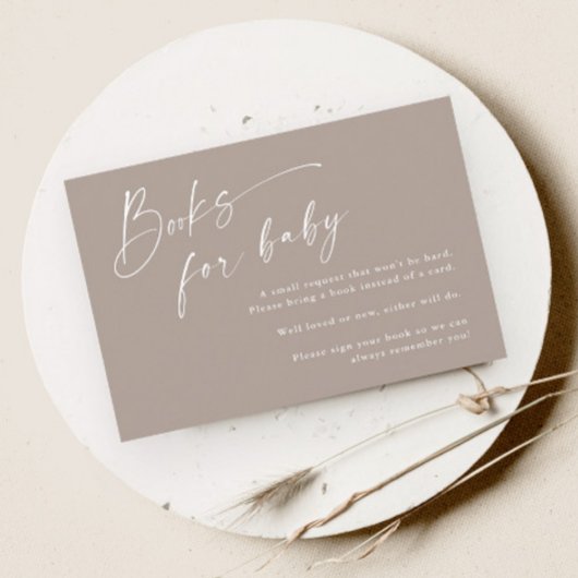 Script Books voor Baby Neutraal Baby shower Informatiekaartje