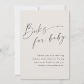 Script Books voor Baby Neutral Baby shower Sign Kaart (Voorkant)