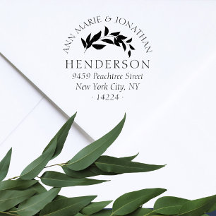 Script Botanische bruiloft retour adres Zelfinktende Stempel