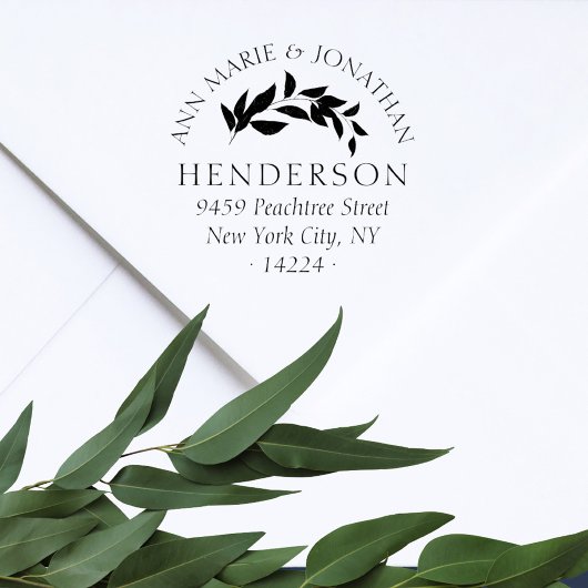 Script Botanische bruiloft retour adres Zelfinktende Stempel