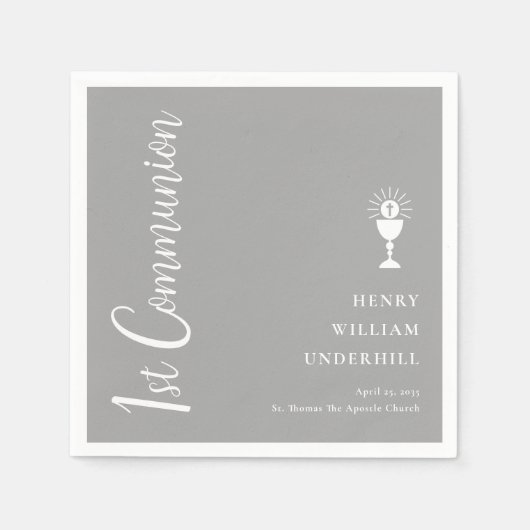 Script Boys 1st Communion Servet (Voorkant)