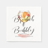 Script Bridal Brunch Cocktail Napkins Servet (Voorkant)