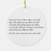 Script Broer Definitie Allerbeste Ooit Keramisch Ornament (Achterkant)