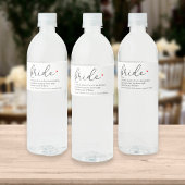Script Bruid Definitie Bruidsfeest Huwelijk Waterfles Etiket