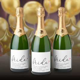 Script Bruid Definitie Bruidsfeest Trouwen Sparkling Wijnetiket
