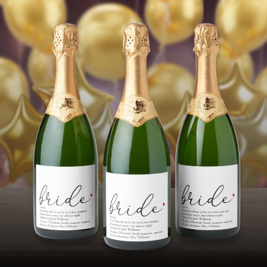 Script Bruid Definitie Bruidsfeest Trouwen Sparkling Wijnetiket