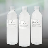 Script Bruid Definitie, Bruidsuitnodiging, Trouwen Waterfles Etiket