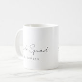 Script Bruidsmeisje Bruid Bruidsjurk Naam Koffiemok (Voorkant links)