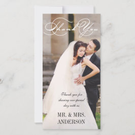 Script bruiloft dank u bedankkaart